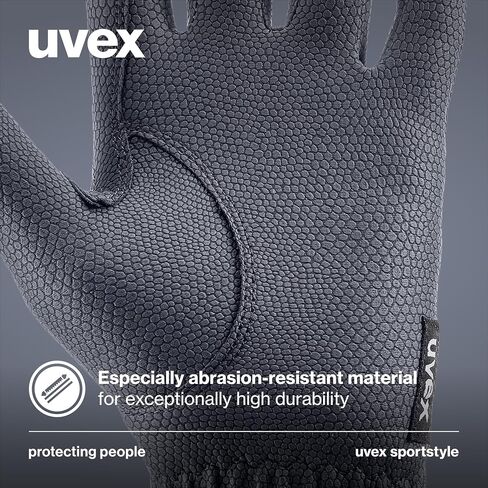 قفازات ركوب الخيل Uvex Sportstyle للنساء والرجال، أزرق، 7.5 - قابلة للتنفس وقابلة للغسل مع إمكانية اللمس in Kuwait