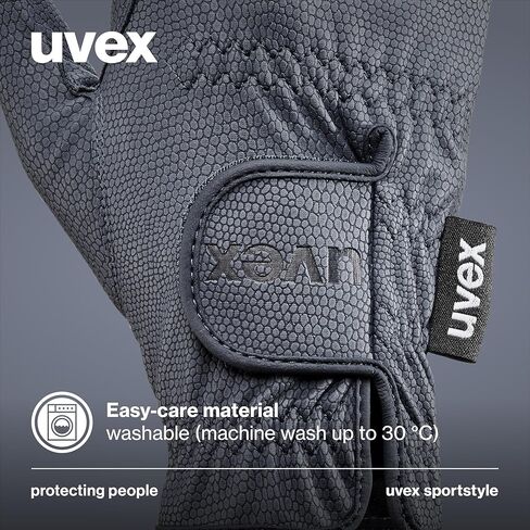 قفازات ركوب الخيل Uvex Sportstyle للنساء والرجال، أزرق، 7.5 - قابلة للتنفس وقابلة للغسل مع إمكانية اللمس in Kuwait