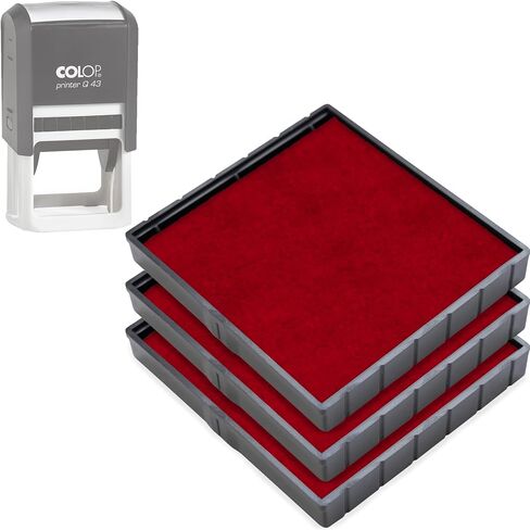 COLOP E/Q43 Non-Toxic, Water Based Premium Replacement Pad for Printer Q43 Stamp - Pack of 3 - Black in Kuwait