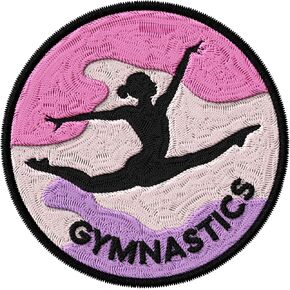 Gymnastics Patch for Clothes – Embroidered Iron on Patch for Backpack Jacket - Fabric Sports Patches for Clothes Souvenirs & Gifts ID45095
