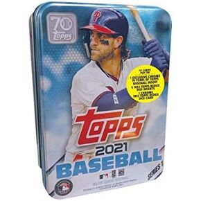 2021 Topps Series 1 MLB Baseball Tin (75 cards/bx, Harper)