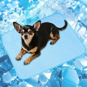 Cooling Mat for Dogs Cats Perfect Summer Ice Silk Pad for Small Medium Large Animal Washable and Chew-Proof Sleeping Seat for Crate, Bed, Floor, Car Seats Ideal for Outdoor Indoor