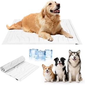 AIIONP Dog Cooling Mat, 2025 New Washable Portable Pet Cooling Mat Summer Sleeping Pad for Dogs Cats, Premium Breathable Coolings Blanket Cool Pet Bed for Outdoor Indoor (Green, XL: 59 * 40in)
