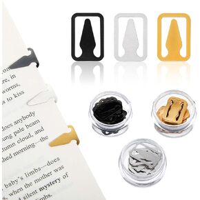 150Pcs Book Darts, Arrow Metal Bookmark, Cute Book Line Markers, 3 Colors Bookmark Clip, Portable Page Markers for Students, Teacher, Readers, Book Lovers, Men and Women(Steel Color, Gold, Black)