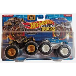 Hot Wheels Monster Trucks Bigfoot 50th vs Big Foot Classic Demolition Doubles Diecast 1:64 Scale