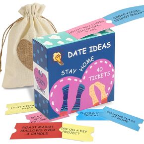 40 Couples Date Night Ideas Tickets for Him or Her, Fun Coupons Date Ideas for Boyfriend, Fiancé, Husband, Newlyweds- Romantic Gifts for Valentine, Birthday, Anniversary (Go Outside)