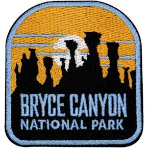 EMBROBOF Sunrise Bryce Canyon Patch – 3 inches, Cool National Park Patches Collection – Iron On/Sew On Embroidered Travel Patches for Backpacks