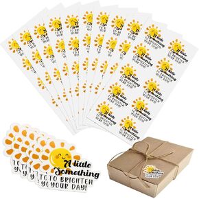 Cute Small Business Stickers - 100 PCS A Little Something to Brighten Your Day Thank You Packaging for Shops