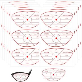 180 Pcs Golf Driver Blue Impact Tape Labels Golf Club Impact Tape Labels Self-Teaching Sweet Spot Target Sticker for Swing Training Aid Impacts Label Improve Golfs Swing Accuracy and Distance