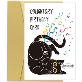 Funny Birthday Card for Men Women, Humorous Happy Birthday Card for Him Her, Another Year Older... My Thoughts Are With You During This Difficult Time