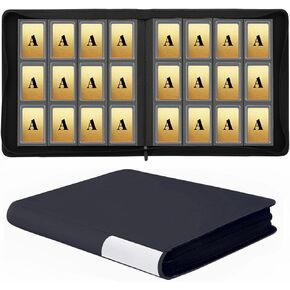 12-Pocket Toploader Binder, Holds 480 Toploaders, Sports, Trading & TCG/MTG Card Storage, Compatible with 3"x4" Top Loader (Black)