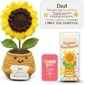Emotional Support Crochet Sunflower Doll – Handmade Positive Affirmation Gift for Women, Friends, Coworkers, Teachers – Uplifting Encouragement Flower in Yarn Pot