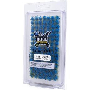 Flower Tufts, Blue Static Grass Shrubs for Diorama and Model Bases by Huge Minis - 100 Self-Adhesive Flower Tufts