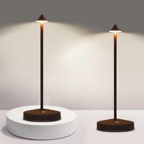 2 Pack Rechargeable Table Lamps,Upgraded Portable LED Cordless Desk Lamp, 6000mAh Battery Operated Table Light,3 Color Stepless Dimmable Night Light for Restaurant/Indoor/Outdoor
