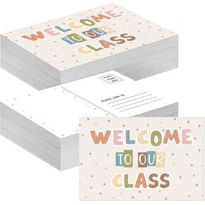 36 Pcs Welcome to Our Class Postcards Back to School Postcards for Students Personalized Name Teacher Postcards Welcome to Our Class Postcards for Kids Kindergarten Preschool Supplies