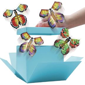 TUSAUW Butterfly Explosion Gift Box Flying Butterfly Surprise Box Butterfly Gift Box for Birthdays Christmas Valentines Proposal Wedding Gifts Prank (Black)