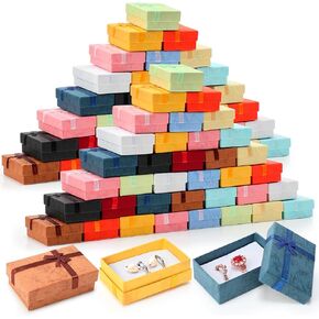 Quelay 180 Pcs 12 Colors Jewelry Gift Boxes Small Gift Boxes for Jewelry Colorful Necklace Earring Rings Bracelet Cardboard Cardboard Cases for Wedding Birthday Party Gift, 3.15 x 1.97 x 1.18 Inch