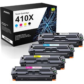 410X High Yield Toner Cartridges 4-Pack (C/M/Y/K) with Chip - Compatible 410A 410X Toner Cartridges Replacement for HP Color Pro MFP M477fnw M477fdw M477fdn M452dn M452dw M452nw Printer