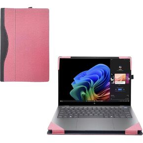 Laptop Cover Case for HP EliteBook Ultra 14 inch G1q [not Compatible with Any Other Model] 2-in-1 PU Leather Detachable Notebook Sleeve Computer Bag Protective (Black)