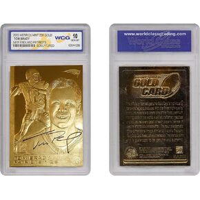 Tom Brady 2005 Sculptured High Relief Gold Card - Graded GEM Mint 10 - New England Patriots