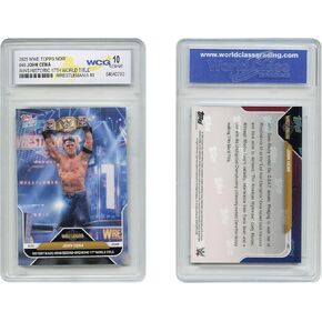 2025 WWE Topps Now John Cena Historic Record Breaking 17th World Title Card #46 - Graded GEM Mint 10