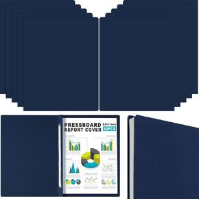 30 Pcs 8.5'' x 11'' Pressboard Report Covers, 3'' Capacity Metal Prong Fastener with Compressor, Letter Size, Presentation Report Folder to Neatly Bind Reports, Proposals Documents(Blue)