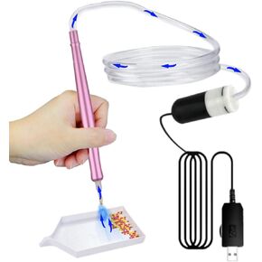 ARIKJ Electric Vacuum Diamond Painting Pen with Adjustable Suction, Epainter Diamond Painting Pen Without Wax, Diamond Art Accessories Tool with Storage Trays, Purple
