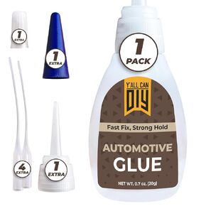 Y’allCanDiy Super Glue for Automotive 1 Pk x 0.7 Oz. (20g) – High-Strength Instant Bond for Car Parts, Metal, Plastic, Rubber, Glass & Trim Repairs – Precise, Easy to Apply