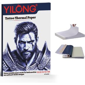 Stencil Transfer Paper for Tattooing - 10 Sheets Temporary Tattoo Paper with Dashed Lines, 4 Layers A4 Size Thermal Stencil Paper for Tattoo Stencil Printer,Tattoo Kits & Supplies