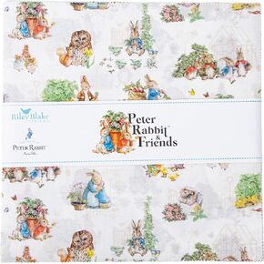 Peter Rabbit & Friends 10" Stacker 42 10-inch Squares Layer Cake Riley Blake Designs 10-15860-42