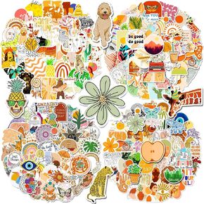 200Pcs Bohemia Aesthetic Stickers for Adults Cute Animals Waterproof Vinyl Stickers for Laptop, Travel Case, Phone, Bike, Water Bottle, Guitar, Computer