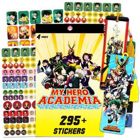 My Hero Academia Stickers Book & Bookmarks Set - 300+ Stickers, Multicolor, Paper, Officially Licensed