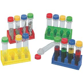 Fun Express Kids Test Tubes with Stand Science Kit - Ideal for Classroom Experiments STEM Learning and Educational Fun - Perfect for Science Projects & Learning Activities - 16 Pieces