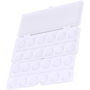 Gadpiparty Paint Tray Plastic Storage Box for Watercolor Gouache Mixing Lightweight Moisture Sealing Design for Artists Painters