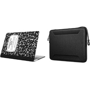Fintie Bundle: Hard Shell Case for MacBook Pro 13 Inch A2338(M2 M1) A2251 A2289 A2159 A1989 A1706 A1708 + 13-14 Inch Laptop EVA Sleeve Case