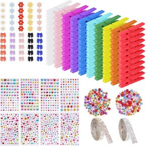 100-Pack Spirit Clips 10 Colors and Decorations Kit