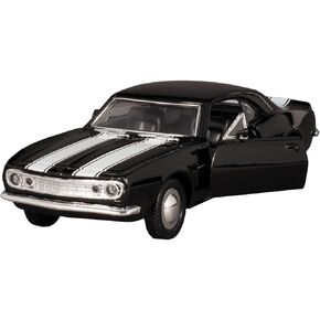 KiNSMART 1967 Chevy Camaro Z28 Classic Black w/Race Strips 5" 1:37 Scale Die Cast Metal Model American Muscle Car