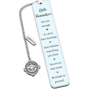 Inspirational Gifts Bookmarks for Girls Dorm Room Essentials for Girls Guys Back to School Supplies for 1st Grade College Encouragement Bookmark for Daughter Son Book Reader Gifts for Bookworm Bookish