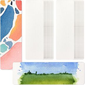 100 PCS Watercolor Paper Blank Bookmarks 2x6.5 Inch White 140lb Cotton Water Color Paper Bookmark Blanks Cardstock DIY Blank Bookmarks Making Kit