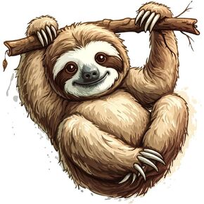 Moohue 14CT Stamped Printed Counted Cross Stitch Kits for Adults Animals Sloth Cross Stitch Patterns Flowers for Beginners Needlepoint Kits for Adults (Animal Cute Sloth)