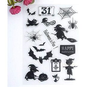 Welcome to Joyful Home 1pc Halloween Style Rubber Clear Stamp for Card Making Decoration and Scrapbooking