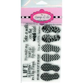 Summer Sandal Design Stamps for Card-Making and Scrapbooking Supplies by The Stamps of Life - Patterns4Sandals