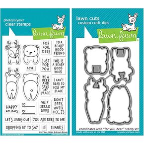 Lawn Fawn - for You Deer - Stamp and Die Set - 2 Item Bundle