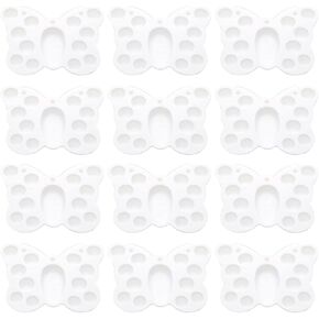 12Pcs Butterfly Shaped Pigment Mixing Tray for Multi Function Painting Color Mixing Plate Easy to Clean Compact Storage for Artists and Hobbyists