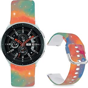 Stitch Holiday Pink Couple Bands Compatible with Samsung Galaxy Watch 46mm/Gear S3 Frontier/Classic/Watch 3 45mm/Vivoactive 4/Ticwatch Pro/Huawei Watch GT2 Pro Band Fancy 22mm Cartoon Strap