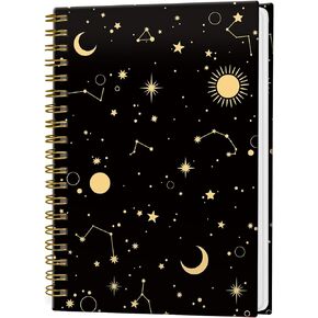 مجلة دفاتر دوامة للنساء للنساء ، مجلة A5 Hardcover Journal ، 120 صفحة ورقة سميكة ، قضت الكلية دفتر الكتابة للمدرسة ، العمل والمكتب 8.3 '× 5.9' (العلم الأمريكي الخشب) in Kuwait