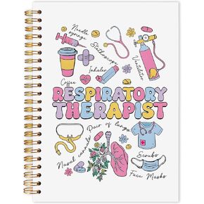 Christian Respiratory Therapist Spiral Notebook, Respiratory Therapist Gifts Journal, RT Nurse Doctor Appreciation Gifts, Pulmonologist Notebook for Note Taking, 5.5x8.3 Inch