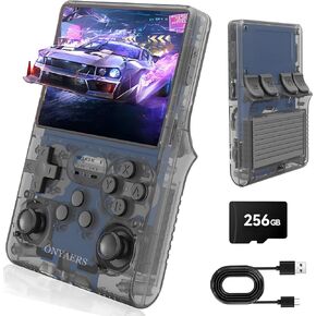 R40S Pro Handheld Game Console | Portable Mini Retro Gaming Console Built-in 30,000 HD Video Games | 3.5 Inch IPS Screen | 20+ Classic Emulators | 256GB Memory Card