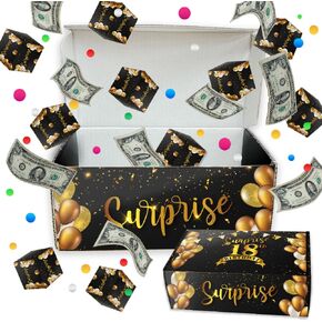 BONETAT Surprise Gift Box Explosion For Money, Birthday Money Pull Box, Birthday Money Box, Money Box For Cash Gift Birthday 18th, Pop Out Money Gift Box, Birthday Money Box, Surprise Gift Box, Money Box For Cash Gifts - Aa05