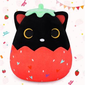 Axolotl Plush, Cute Axolotl Stuffed Animal, Soft Strawberry Axolotl Plushie Pillow, Kawaii Axolotl Plushies Toys Great Gift for Kids Girls Boys (8 Inch)